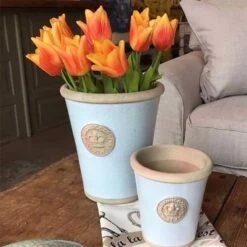 Hög Kruka Kew Garden, Egg Blue Medium -Garden Supplies Sales 2024 kruka kew garden long tom egg blue color 1