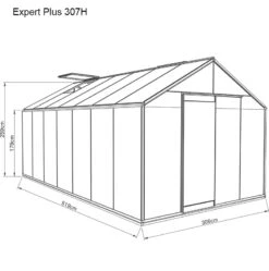 Expert Plus 15,9 Kvm, Lackerat -Garden Supplies Sales 2024 mattangivelser vaxthus expert plus R307H 1