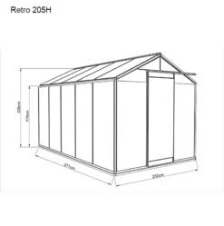 Blackline 8,6 Kvm -Garden Supplies Sales 2024 mattangivelser vaxthus retro 205H