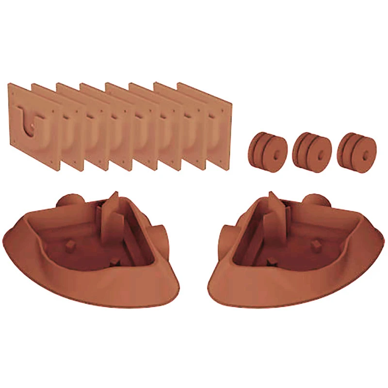 Väggfäste Till Minigarden Corner, Terrakotta 3 Väggfäste Till Minigarden Corner, Terrakotta