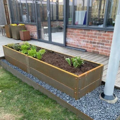 Odlingslåda Cortenplåt 240x60x40 Cm