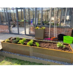 Odlingslåda Cortenplåt 240x60x40 Cm -Garden Supplies Sales 2024 odlingslada i cortenplat 240x60x40 cm detalj