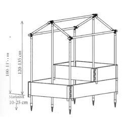 Drivhus DeLux För Odlingslåda, Svart 9 Drivhus DeLux För Odlingslåda, Svart -Garden Supplies Sales 2024 pallkragevaxthus skiss