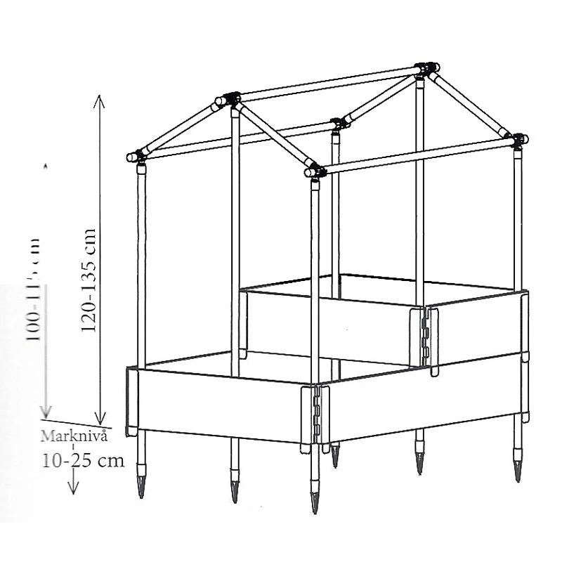 Drivhus DeLux För Odlingslåda, Svart 5 Drivhus DeLux För Odlingslåda, Svart - Image 3