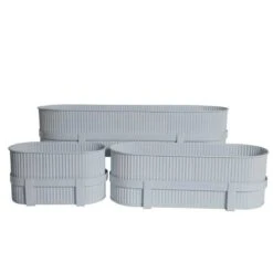 Blomlåda I Plåt 3-pack, Vit