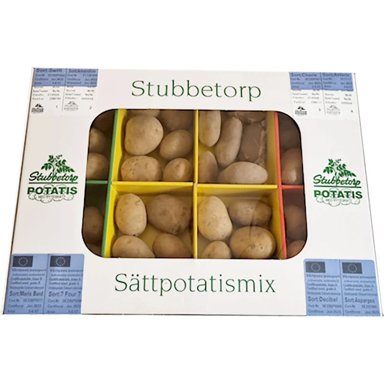 Sättpotatis, Mixlåda 8 Sorter 3 Sättpotatis, Mixlåda 8 Sorter