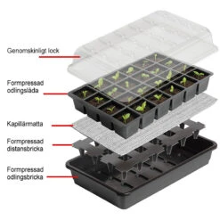Seed Success Miniväxthus Med Bevattning, 24 Celler 7 Seed Success Miniväxthus Med Bevattning, 24 Celler -Garden Supplies Sales 2024 sjalvbevattnande odlingstrag med genomskinligt lock